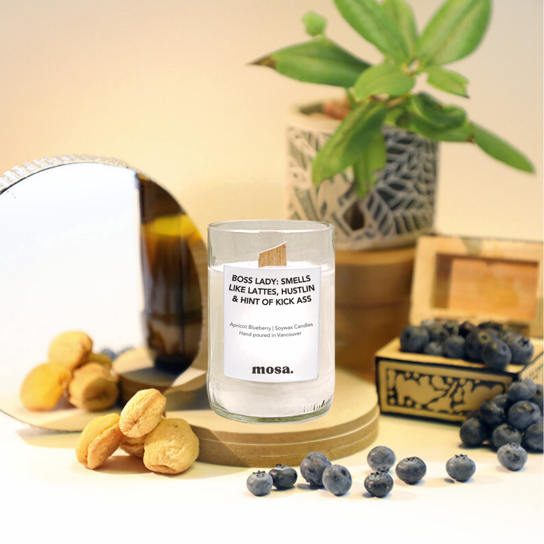 Apricot Blueberry Scented Soy Candle