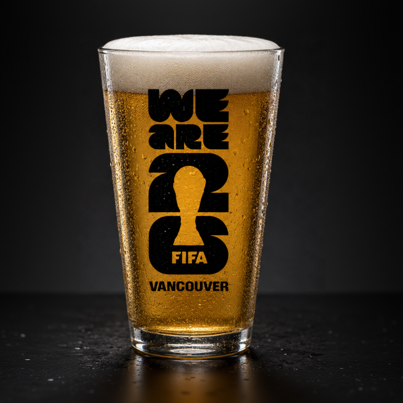 Official FIFA World Cup 2026 FIFA World Cup '26 Taper Beer Glass — Vancouver BC collectible by Mosa