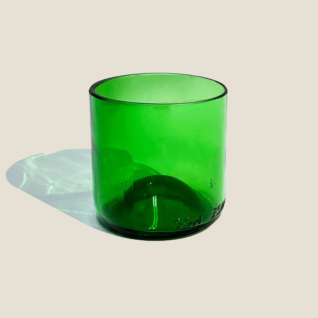 Eco-friendly gifts made with recyclable glassware, Wine Green glasses 9 oz