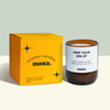 Sustainable gifts made with recyclable glassware, sage candle