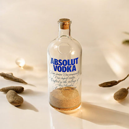 Eco-friendly gifts made with recyclable glassware, Bottom Cut Vodka Jar